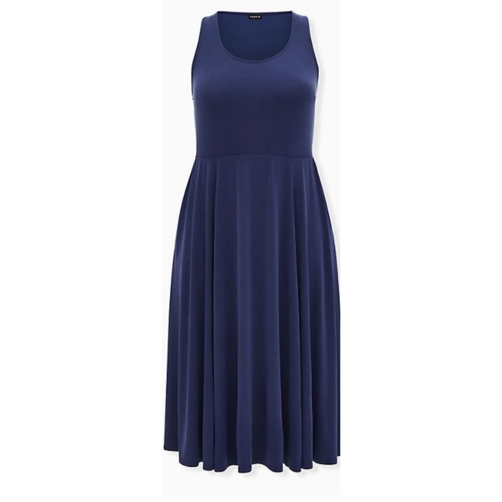 Torrid Navy Blue Midi Dress